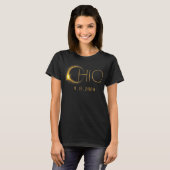 Solar Eclipse 2024 Totale Solar Eclipse State Ohio T-shirt (Voorkant volledig)