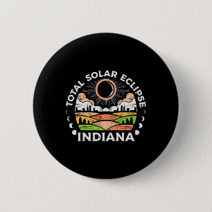 Solar Eclipse 2024 Totality April 8 Mannen Vrouwen Ronde Button 5,7 Cm