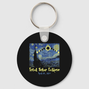 Solar Eclipse 2024 Totality April 8 Mannen Vrouwen Sleutelhanger