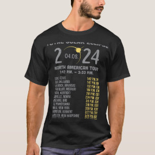 Solar Eclipse 2024 Totality April 8 Mannen Vrouwen T-shirt
