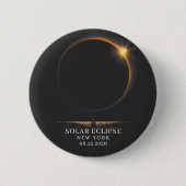 Solar Eclipse 2026 Celestial Astronomy Ronde Button 5,7 Cm (Voorkant)