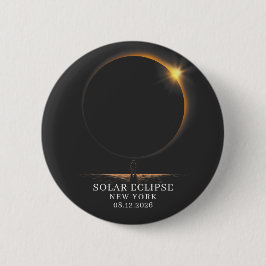 Solar Eclipse 2026 Celestial Astronomy Ronde Button 5,7 Cm