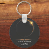 Solar Eclipse 2026 Celestial Astronomy Sleutelhanger (Voorkant)