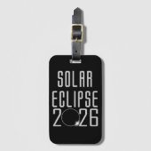 Solar Eclipse 2026 Grocery Tote Bagagelabel (Voorkant (verticaal))