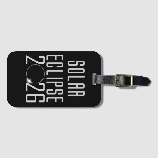 Solar Eclipse 2026 Grocery Tote Bagagelabel (Voorkant (horizontaal))