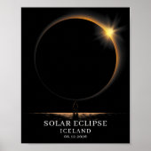 Solar Eclipse 2026 Iceland Celestial Poster (Voorkant)