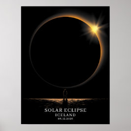 Solar Eclipse 2026 Iceland Celestial Poster