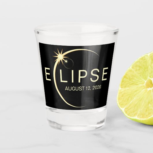 Solar Eclipse 2026 Shot Glas (Voorkant)
