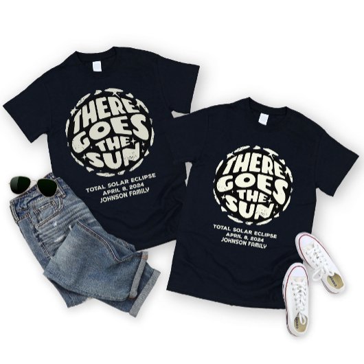 Solar Eclipse april 2024 gepersonaliseerd T-shirt