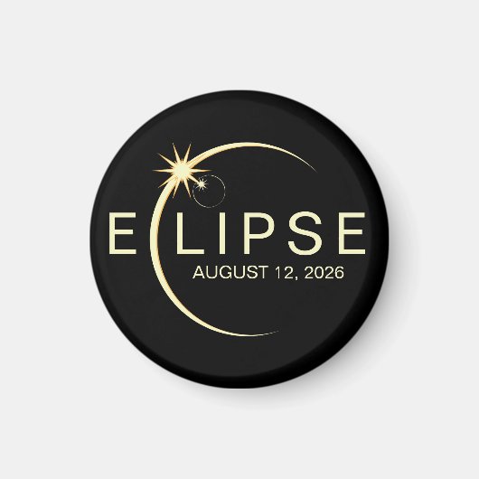 Solar Eclipse Astronomy Event 2026 Magneet (Voorkant)