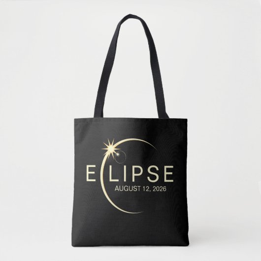 Solar Eclipse Astronomy Event 2026 Tote Bag (Voorkant)