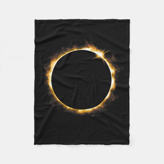 Solar Eclipse August 21 2017 Design Fleece Deken (Voorkant)