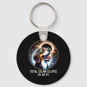 Solar Eclipse Beagle Dragen Bril Pet April 8 2 Sleutelhanger