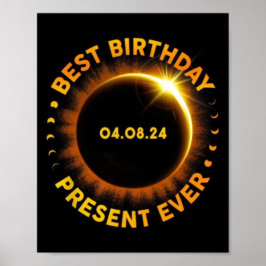 Solar Eclipse Beste Verjaardag ooit Grappige total Poster (Voorkant)