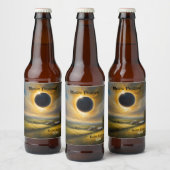 Solar Eclipse Boerderij Midwest aanpassen Set van  Bier Etiket (Flessen)