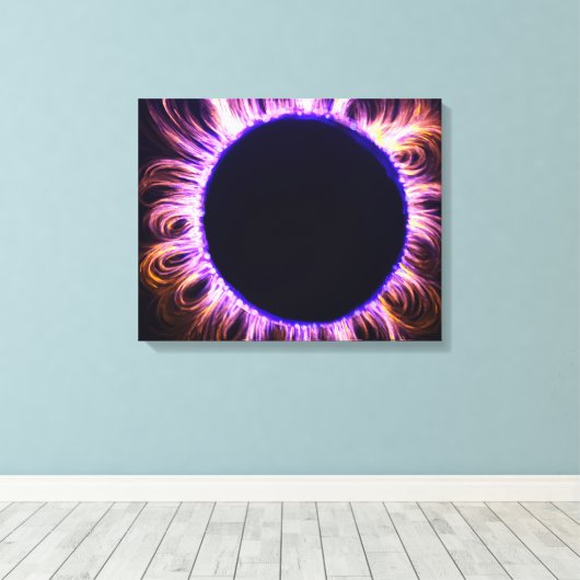 Solar eclipse canvas afdruk (Insitu (Houten vloer))