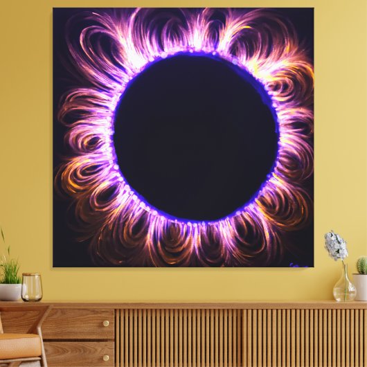 Solar eclipse canvas afdruk (Insitu (Woonkamer))