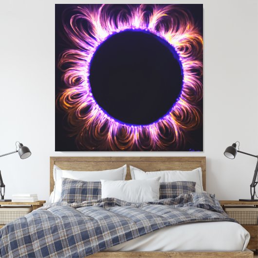 Solar eclipse canvas afdruk (Insitu (Slaapkamer))