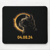 Solar Eclipse Cat Solar Eclipse Bril Cat Fun Muismat (Voorkant)