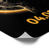 Solar Eclipse Cat Solar Eclipse Bril Cat Fun Poster (Hoek)