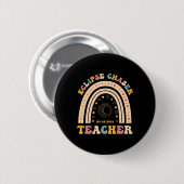 Solar Eclipse Chaser 2024 april 8 Teacher Teaching Ronde Button 5,7 Cm (Voorkant /achterkant)