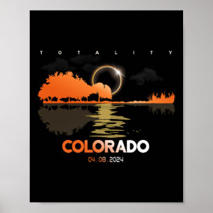 Solar Eclipse Colorado Gitaar Totaliteit Poster