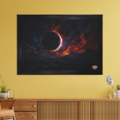 Solar Eclipse Cosmic Masterpiece Xzendor7 AI Art Canvas Afdruk (Insitu (Woonkamer))
