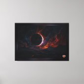 Solar Eclipse Cosmic Masterpiece Xzendor7 AI Art Canvas Afdruk (Voorkant)