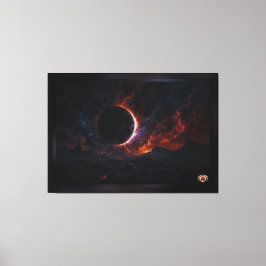 Solar Eclipse Cosmic Masterpiece Xzendor7 AI Art Canvas Afdruk