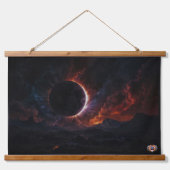 Solar Eclipse Cosmic Masterpiece Xzendor7 AI Art Hangend Wandkleed (Voorkant)