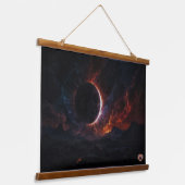 Solar Eclipse Cosmic Masterpiece Xzendor7 AI Art Hangend Wandkleed (Gebogen)