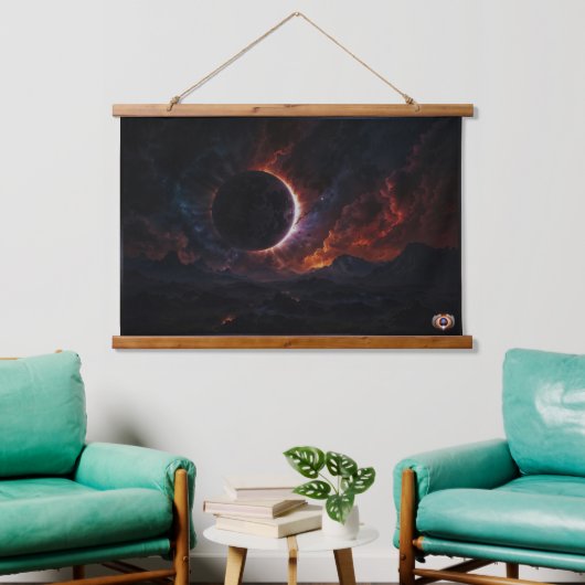 Solar Eclipse Cosmic Masterpiece Xzendor7 AI Art Hangend Wandkleed (Woonkamer)