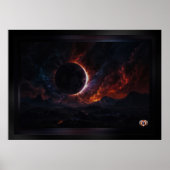 Solar Eclipse Cosmic Masterpiece Xzendor7 AI Art Poster (Voorkant)