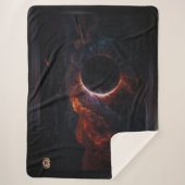 Solar Eclipse Cosmic Masterpiece Xzendor7 AI Art Sherpa Deken (Voorkant)
