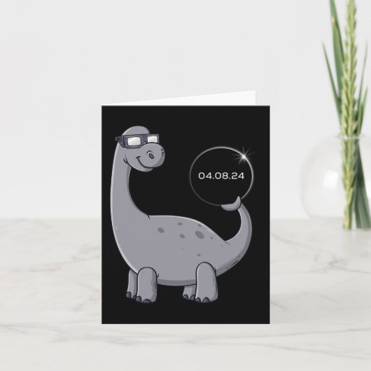 Solar Eclipse Dino 04.08.2024 Leuke Peuter Jongens Kaart (Voorkant)