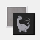 Solar Eclipse Dino 04.08.2024 Leuke Peuter Jongens Magneet (Voorkant / Achterkant)