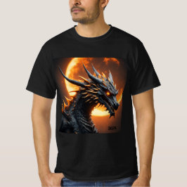 Solar Eclipse Dragon 2024 of Naam toevoegen Mannen T-shirt