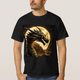 Solar Eclipse Dragon 2024 of Naam toevoegen Mannen T-shirt