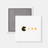 Solar Eclipse Gamer Eating Sun Retro Videogame Me Magneet (Voorkant / Achterkant)