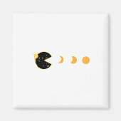 Solar Eclipse Gamer Eating Sun Retro Videogame Me Magneet (Voorkant)