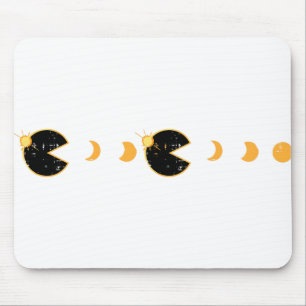Solar Eclipse Gamer Eating Sun Retro Videogame Me Muismat