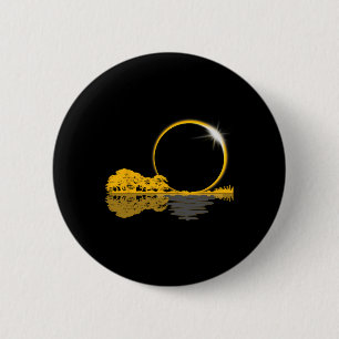 Solar Eclipse Gitaar Natuur Moon Retro Style Guita Ronde Button 5,7 Cm
