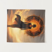 Solar Eclipse Godin Tattoo Fantasy Avatar Wandkleed (Voorkant (horizontaal))