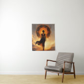 Solar Eclipse Godin Tattoo Fantasy Avatar Wandkleed (In situ)