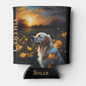 Solar Eclipse Golden Retriever Drink Blikjeskoeler (Voorkant)