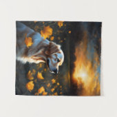 Solar Eclipse Golden Retriever Lake Bloemen Wandkleed (Voorkant (horizontaal))