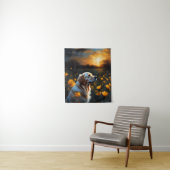 Solar Eclipse Golden Retriever Lake Bloemen Wandkleed (In situ)
