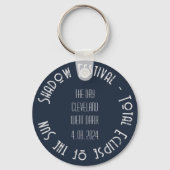 Solar Eclipse Graphic Art Tekst toevoegen Aangepas Sleutelhanger (Achterkant)