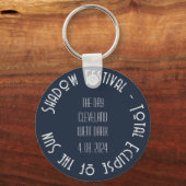 Solar Eclipse Graphic Art Tekst toevoegen Aangepas Sleutelhanger (Achterkant)