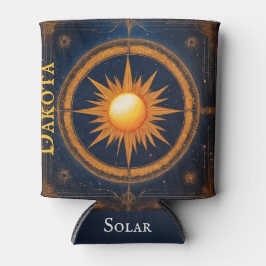 Solar Eclipse Graphic Design Naam toevoegen Blikjeskoeler (Voorkant)